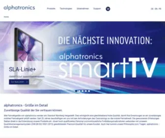 Alphatronics.de(Mobile Fernsehgeräte für Reisemobil und Caravans) Screenshot
