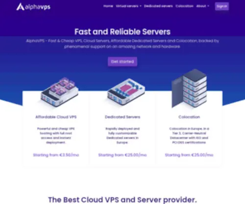 AlphavPs.com(Cheap and Reliable Hosting and Servers) Screenshot