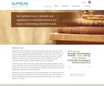 Alpheas.com(Alpheas Advisors) Screenshot