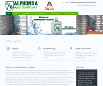 Alphonsaaqua.com(Alphonsa Aqua Containers in Chennai) Screenshot