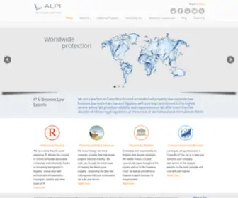 Alpilaw.com(ALPI Costa Rica Trademark Registration Attorneys & Corp Law) Screenshot