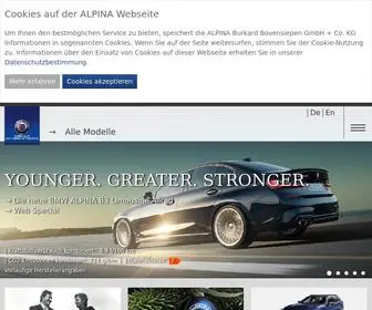 Alpina-Automobiles.com(Die offizielle Website von ALPINA) Screenshot