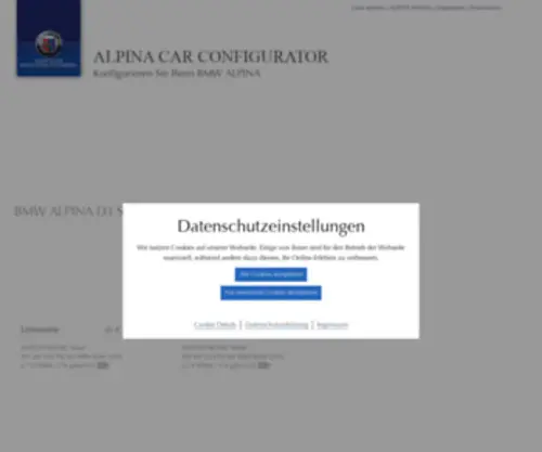 Alpina-Configurator.de(ALPINA Car Configurator) Screenshot