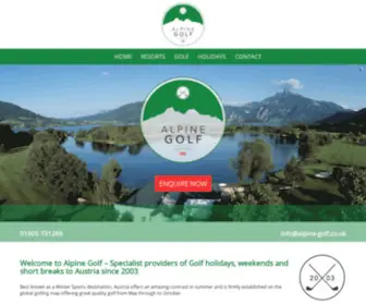 Alpine-Golf.co.uk(Golf holidays Austria) Screenshot