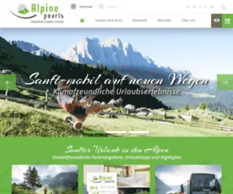Alpine-Pearls.com(Sanfter Urlaub in den Alpen mit Alpine Pearls) Screenshot