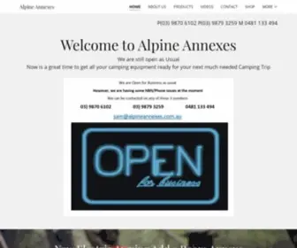 Alpineannexes.com.au(Custom made Caravan Annex & Awnings) Screenshot