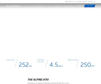 Alpinecars.com.au(The Alpine A110) Screenshot