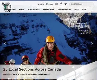 Alpineclubofcanada.ca(The Alpine Club of Canada) Screenshot
