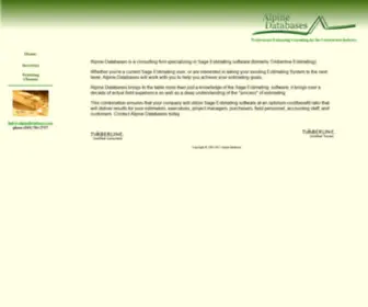 Alpinedatabases.com(Sage Estimating Consultants) Screenshot