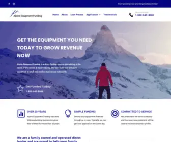 Alpineequipmentfunding.com(Plumber Equipment Funding) Screenshot