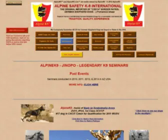 Alpinek9.com(Czech German Shepherd Dogs from Alpine K9) Screenshot
