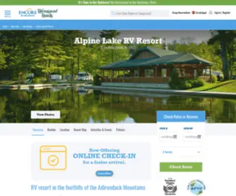 Alpinelakervresort.com(Alpine Lake RV Resort) Screenshot