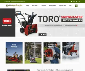 Alpinelawn.com(Home Alpine Lawn & Garden Equipment Toronto) Screenshot