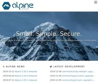 Alpinelinux.org(Alpine Linux) Screenshot