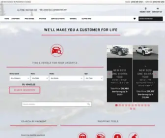 Alpinemotors.net(Alpine Motor Co in Ponderay) Screenshot