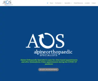 Alpineortho.com(Alpine Orthopaedic Specialists) Screenshot