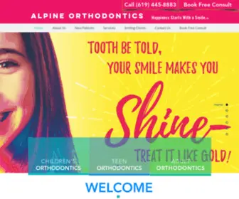 Alpineorthodontics.com(Schedule a Free smile consultation for braces or invisalign in Alpine. Apline Orthodontics) Screenshot