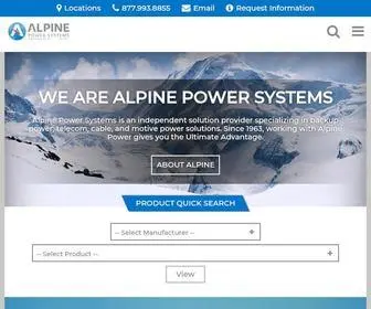 Alpinepowersystems.com(Backup, Telecom and Motive Power Products) Screenshot