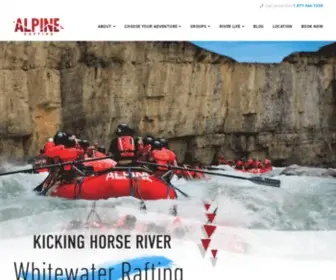 Alpinerafting.com(Kicking Horse River Whitewater Rafting) Screenshot
