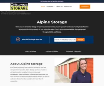 Alpineselfstorage.com(Storage Facilities in Utah) Screenshot