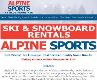 Alpinesportsbluemountain.com(Ski and Snowboard Rentals) Screenshot