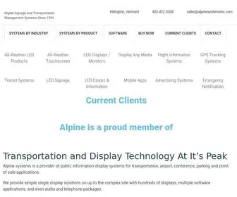 Alpinesystemsinc.com(Digital Signage and Transportation Management Systems Since 1994) Screenshot