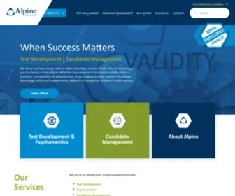 Alpinetesting.com(Chances are your organization doesn’t develop and administer tests) Screenshot
