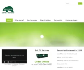 Alpinewaste.com(Waste & Recycling) Screenshot