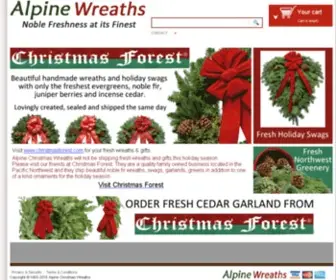 Alpinewreaths.com(Fresh Christmas Wreaths &amp; Garland Holiday Wreaths Centerpieces) Screenshot