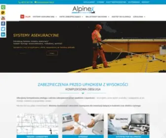 Alpinex.net.pl(Zabezpieczenia przed upadkiem z wysokości) Screenshot