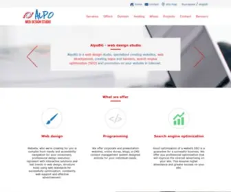 Alpobg.com(Web design and internet advertisement) Screenshot