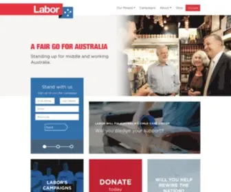 ALP.org.au(Working for Australia) Screenshot