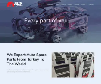 Alpparts.com(Auto spare parts producer and supplier in Turkey) Screenshot