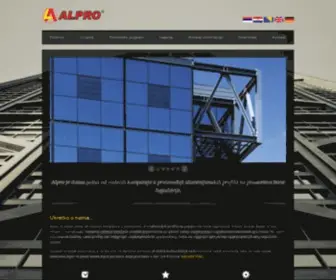 Alpro-VL.com(Alumil grupacija) Screenshot