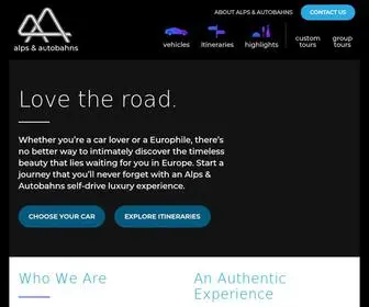 Alpsandautobahns.com(Luxury European Self Driving Tours) Screenshot