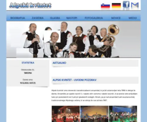 Alpski-Kvintet.com(Alpski kvintet) Screenshot