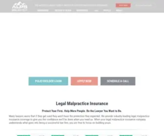 Alpsnet.com(ALPS Legal Malpractice Insurance) Screenshot