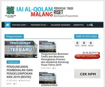 AlqOlam.ac.id(Perguruan Tinggi Riset Berbasis Pesantren) Screenshot