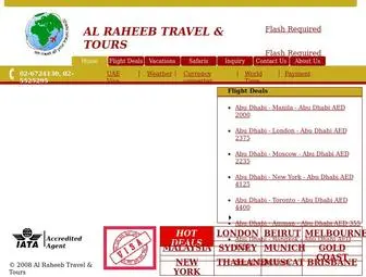 Alraheebtravels.com(Abu Dhabi Travel Agency) Screenshot