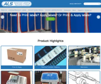 ALS-EU.com(Labelling Machine Manufacturer) Screenshot