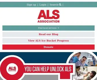 Alsa.org(The ALS Association) Screenshot