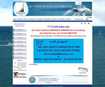 Alsabihmarine.com(Al-Sabih Marine is one of the leading Marine Equipment company operating from the state of Kuwait, World's finest marine manufacturers which are specializes in Boats accessories, Kayaks, Small Boats, Diving Equipments, Inflatable boats, Trailer Parts, Gene) Screenshot