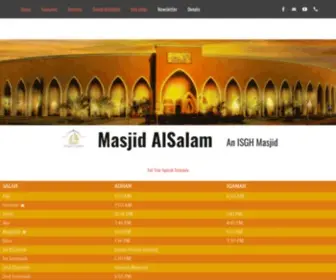Alsalammasjid.org(An ISGH Masjid) Screenshot