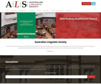 ALS.asn.au(Australian Linguistic Society) Screenshot