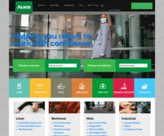 Alsco.com.au(Australia-wide Rental Services for Workplaces) Screenshot