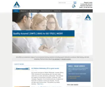 Alsenvironmental.co.uk(ALS Laboratories (UK) Ltd) Screenshot
