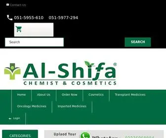 Alshifachemist.com(Alshifa Chemist) Screenshot