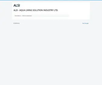 Alsi.ca(AQUA LIVING SOLUTION INDUSTRY LTD) Screenshot