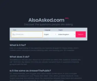 Alsoasked.com(Make sure your content) Screenshot