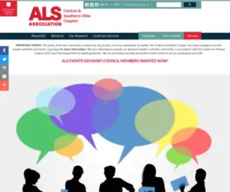 Alsohio.org(The ALS Association Central & Southern Ohio Chapter) Screenshot